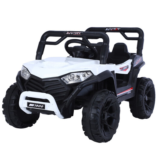 噜噜鼠儿童电动车汽车四轮越野遥控玩具车可坐人大小男女孩双驱宝宝童车 红色双驱双电带遥控