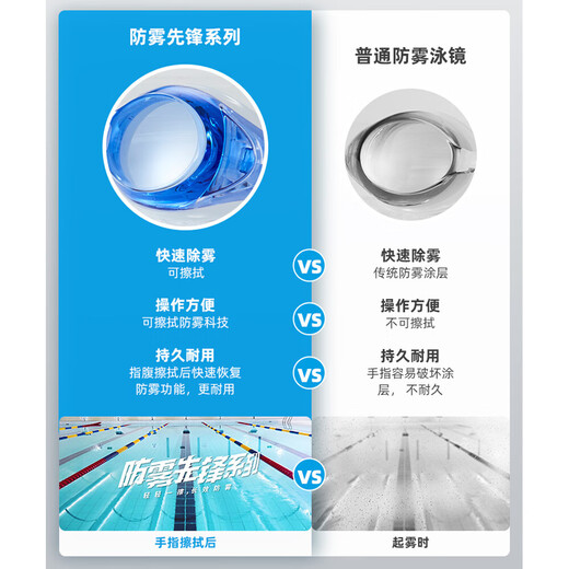 阿瑞娜（arena）日本进口镀膜泳镜 防雾先锋高清防水大框游泳镜健身训练 男女通用