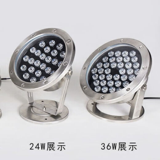 LED underwater light 3w6w9w12w18w pool underwater light fish pond landscape light fountain light waterproof colorful spotlight 36 watt warm light