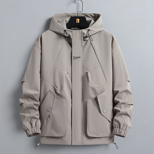 Karls large size men's cotton jacket men's trendy brand loose spring, autumn and winter plus fat plus fat work jacket student cotton jacket black (cotton winter style) 7XL (240-259Jin Jin equals 0.5 kg)