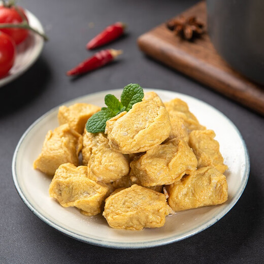 蜀海脆骨鱼豆腐195g/盒 速冻爽涮锅串串火锅丸料肉糜类制品生鲜食材 脆骨鱼豆腐195g*1