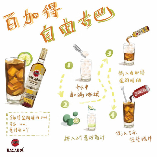 Винодельня Direct [импортирован из оригинальной бутылки] ром Bacardi Rum, приготовленный с Bacardi Rum 750ml