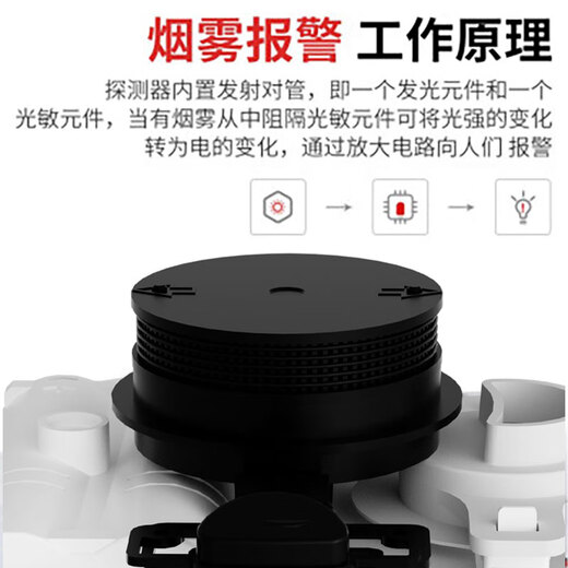 GANGQI détecteur de fumée norme nationale certification 3C batterie détecteur de fumée maison commerciale acceptation d'incendie détection d'incendie