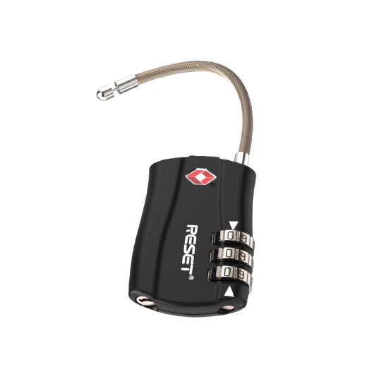 RESET small combination lock padlock TSA overseas luggage bag lock tool box locker door lock steel wire black 075