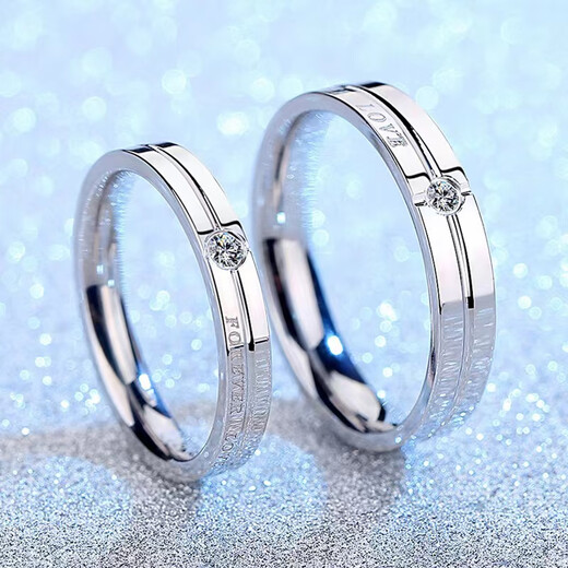 Centenary-old Fenxiang Jewelry 950 platinum ring for a man and a woman, a couple, a platinum diamond ring, a smooth ring, a gift for your girlfriend, the eternal love ring for women (need to keep silent and note the number)