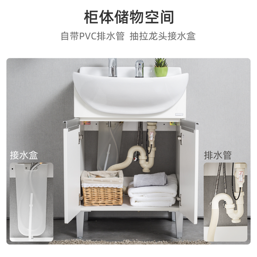Gabinete de baño de Toto LDSW753W BAÑO HOGAR CERÁMICA CERRICA INTEGRADA Tirando de tirar de la cuenca Multifunción Gabinete Washbasin Gabinete Washbasin Conjunto completo: grifo + espejo de maquillaje almacenable