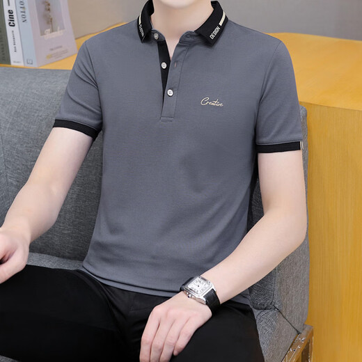 CAIDEN KETCH男装品牌短袖polo衫t恤男士2025夏季新款商务休闲百搭透气上衣服 白色683 【现货速达】 3XL （建议156-170斤）