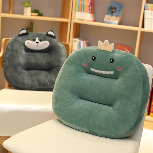 Yingzhuer cushion office chair sedentary bench thickened seat cushion student classroom dormitory butt pad can sit on the ground mat mat Husky one side mat one side plush 6 heightening skin-friendly cushion universal for all seasons