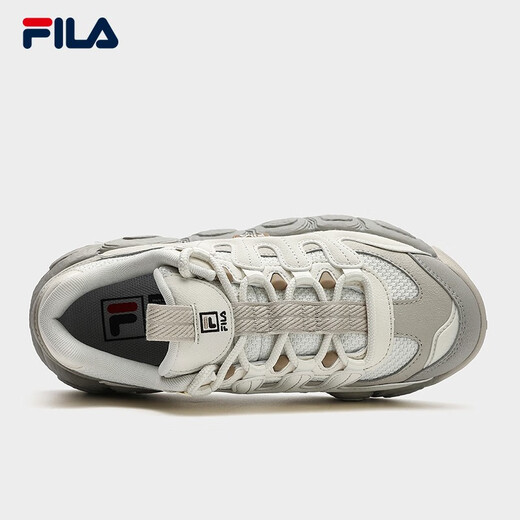 FILA Croissant Shoes Sneakers Women's Casual Shoes Dad Shoes Thick-Soled Shoes Tofu White/Oatmeal Color-TO 37.5
