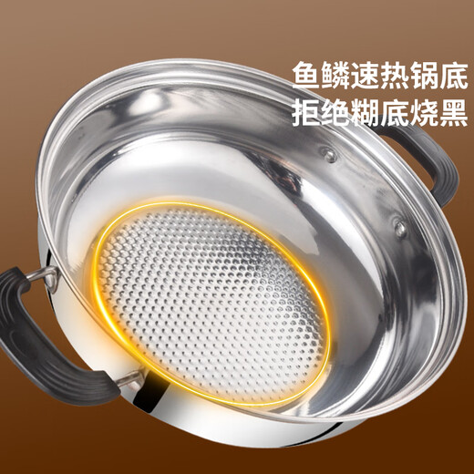 Olla caliente BSITN, olla caliente de acero inoxidable de 28 cm, olla especial, olla para sopa transparente, Cocina de Inducción, recipiente para olla caliente, tapa de olla visible 4428