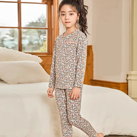 
Lilizi Lilizi autumn clothes and autumn pants children's pajamas modal cotton women's boneless inner wear thin thermal underwear set M3892 (180g thin) 180cm (recommended 165-170cm)