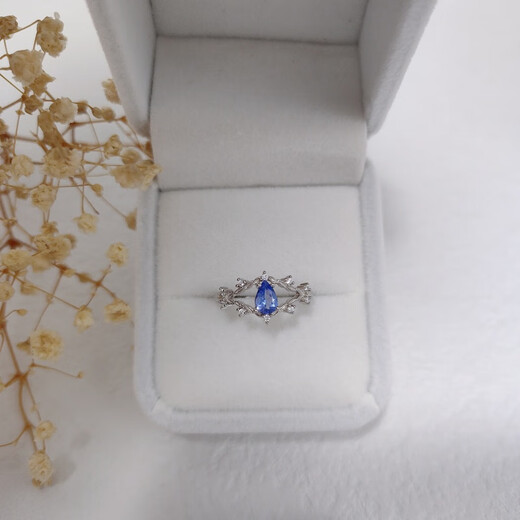 Peso Bird Chinese Valentine's Day gift quality tanzanite ring natural series color treasure women's silver live mouth adjustable crystal opening can be 3-1