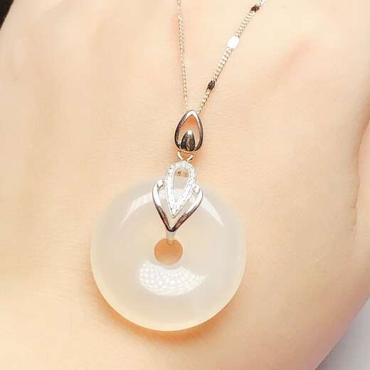 18k gold plated pendant, universal buckle, gold safe buckle clip, jade jade buckle necklace with white gold