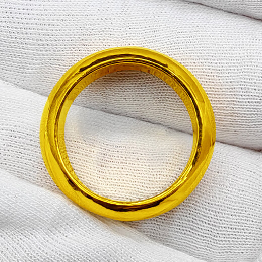 Erxi gold ring for men and women pure gold 999 glossy surface loach back thick thin wall atmospheric fashion trendy gift giving width 1 cm 50g leave a message circle number when placing an order, return and replenish according to the physical gold