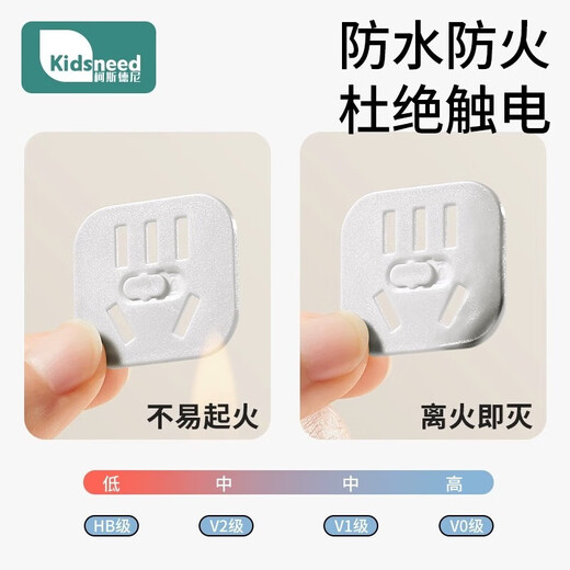 Kidsneed socket anti-child electric shock protective cover baby plug safety plug baby power switch plug hole cover sliding switch (24) two holes + three holes