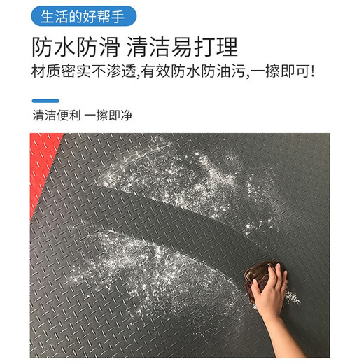 Shengfuya thickened plastic carpet pvc floor mat plastic waterproof and wear-resistant floor mat rubber floor mat non-slip floor mat door mat red copper coin pattern thickened Oxford 1.8m wide * 1 meter long (take a few pieces to get a few meters long)