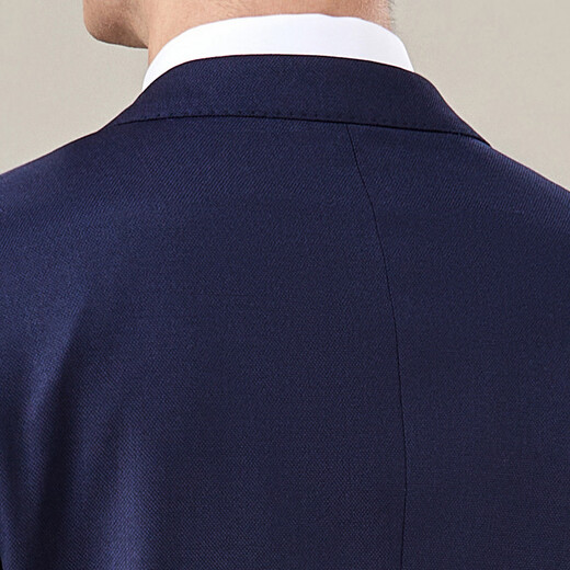 Antonio 50% worsted wool suit, light luxury business suit, men's two-piece groom's wedding formal suit, navy 50B (180/100B)