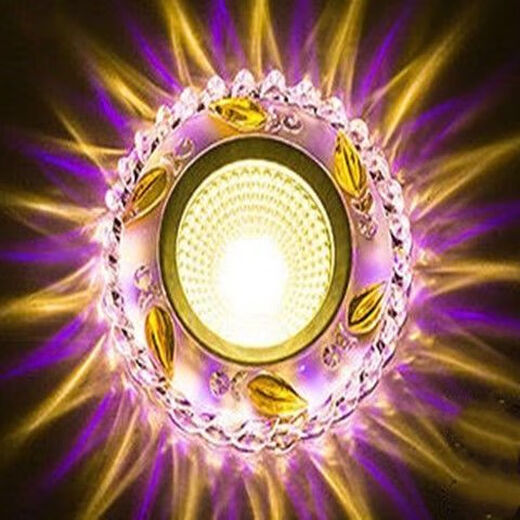 LED-Downlight, Strahler, Lochlicht, eingebettete dreifarbige Decke, ultradünne Deckenleuchte, Öffnung für Wohnzimmer, 6/7/8/9/17 cm, rosa Wassertropfen, einzelnes Licht (warmes Licht)