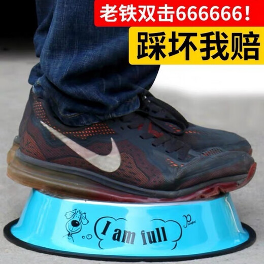 OIMG Stainless Steel Dog Bowl Golden Retriever Teddy Dog Bowl Cat Dog Food Bowl Labrador Anti-Slip Drinking Bowl Dog Food Bowl Stainless Steel Original Color L - Large (Recommended 20-40Jin Jin equals 0.5kg pet)