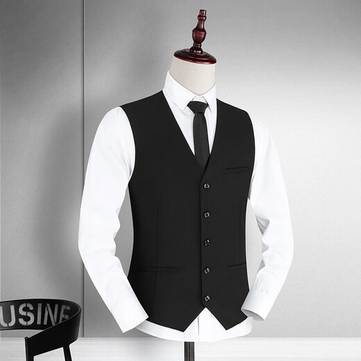 XINING XINING XINING TRAUS Vest Vest Men's Decoration Body Body Professional Matrimonio Marrio Marrio Marrio El novio del novio del chaleco negro de una sola pieza 2xl