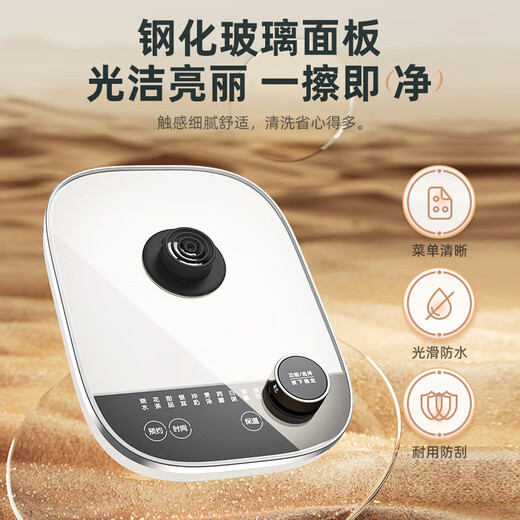 Bear Health Pot 1.8L Large Capacity Large Diameter Filter Household Tea Kettle Tempered Glass Panel Multifunctional Smart Kettle Electric Kettle 316L With Filter 1.8L YSH-E18D8