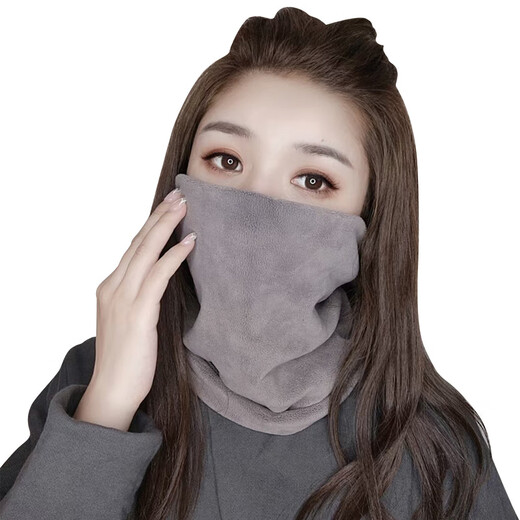美伦玫新款秋冬季围脖女士百搭加厚保暖套头脖套户外骑行防寒护颈面罩男 3889白色 均码
