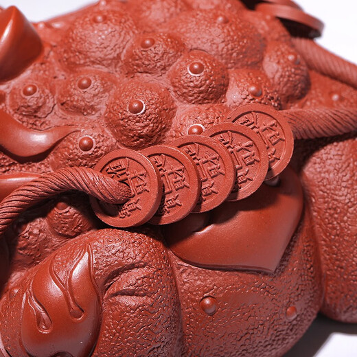 Gold inlaid jade teacher Wang Renbing’s handmade three-legged golden toad tea pet tea table ornaments Yixing purple sand tea table Kung Fu tea set Wang Renbing’s new golden toad to attract wealth