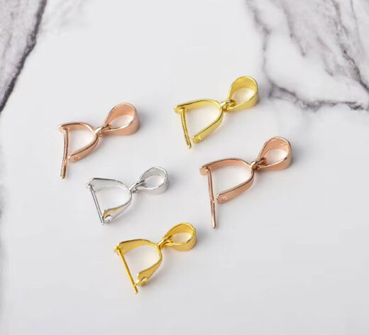 Miyan Pt platinum 950 necklace button connector clip accessories jade jade 18K gold melon seed pendant buckle head buckle gold rose gold pendant buckle