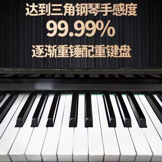 雅马哈电钢琴88键重锤幼师专业考级立式智能初学者儿童家用电子钢琴 入门级-力度-黑色木纹翻盖
