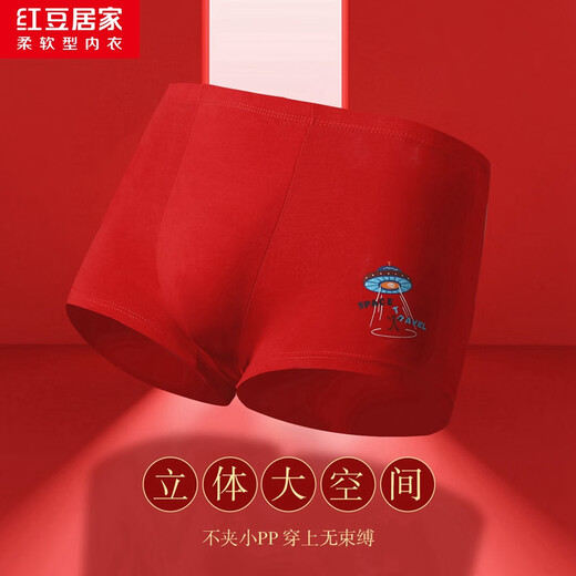 Hodohome children's underwear boy's lucky zodiac year red shorts boy's new year's festive cotton shorts 311 165