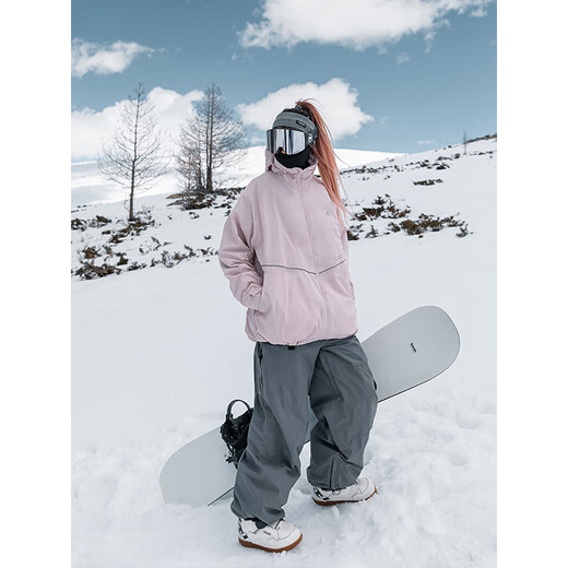 南恩NANEND滑雪服女单板美式专业男款雪服双板防水小众滑雪衣 灰豆绿 L