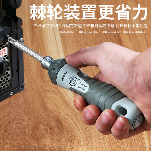 XMSJ Fukuoka Teng Brand Tool Ratchet Dual-Purescopic-Schraubendreher-Kreuzfahrer Schraubendreher Arbeitsparnis Set Fo-9214 Set