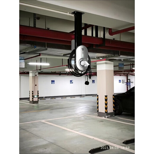 Wing Ying Charging Pile Column Pole New Energy Electric Vehicle Charging Station Outdoor Rainproof Anti-rust Hanging Wire Bracket Base 50-100 Column + Hook + Backplate (Thickened Version)