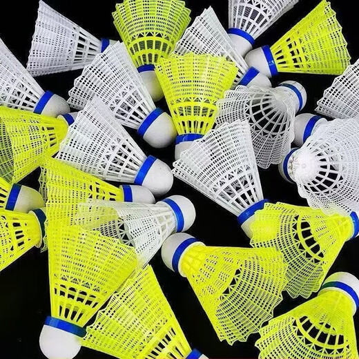 羽毛球拍成人正品2支男女情侣亲子儿童学生超轻海绵手柄套装 耐打尼龙羽毛球2个【随机颜色】