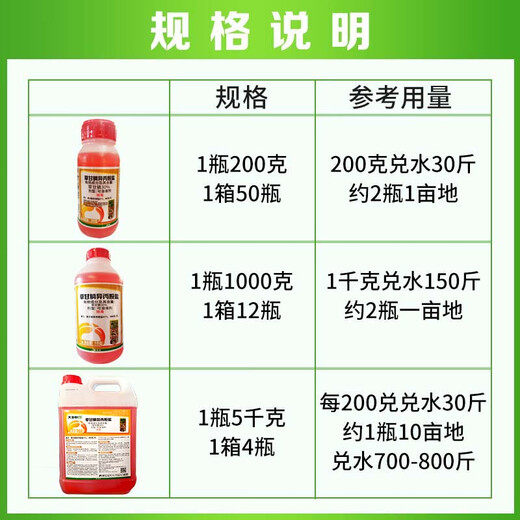 Harvest Fengshui chooses glyphosate herbicide 41% glyphosate isopropyl ammonium salt to kill weeds by root rot 5kg*1 barrel