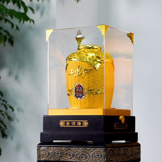 西凤酒  金酒海 凤香型白酒 高度 收藏 摆柜 坛装酒 52度 1.5L 1坛