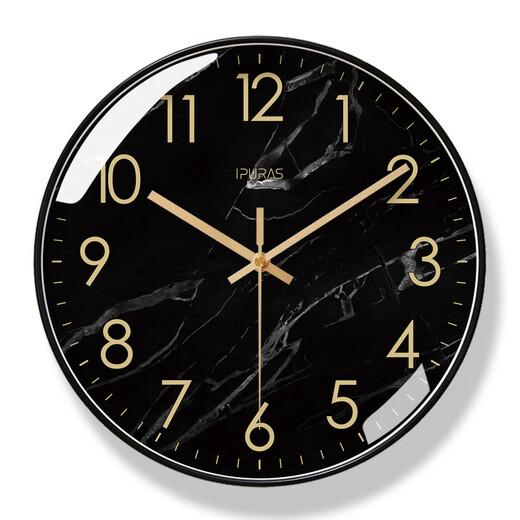 Horloge mural salon 2004 Nouvelle wave radio watch easy prable texture wall horloge horloge mode art horloge ultra silent - Blue Core Clock 679-g Black Frame 14 pouces
