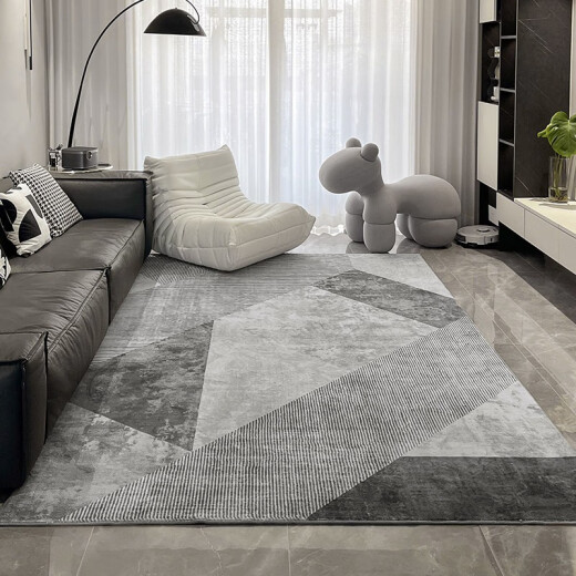 Wanchuang [can be customized] living room coffee table carpet Nordic bedroom full room light luxury high-end large area blanket geometric 120*180cm [factory direct sales]