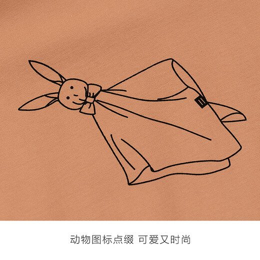 恒源祥睡裙女春秋季学生家居服可爱女生短袖宽松性感睡衣夏天 15605橘 M /160