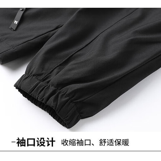 AiShang Outdoor Sports Jacket Men's Spring and Autumn Wind Coat Thin Breathable Quick Dry Elastic Loose Hooded Winter Clothes Leisure Windproof Dark Blue [1208 Double Layer] 4XL [160-185Jin [Jin equals 0.5 kg]]