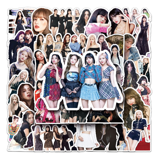 50张blackpink涂鸦贴纸韩国女团周边贴纸DIY手机壳行李箱贴纸防水 TZ-blackpink-677
