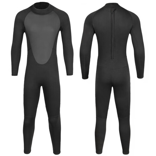 Self-top wetsuit for men 3mm fine embossed one-piece men's warm and wear-resistant hunting suit jellyfish suit surfing suit swimming float 2mm black fine embossed 3XL