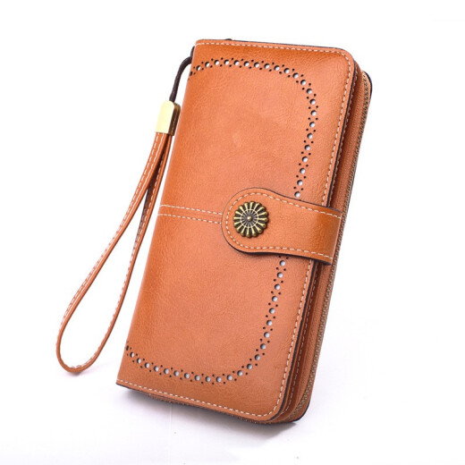 VQGT Sunflower Long Wallet Women's New Clutch Mobile Phone Bag Light Luxury Girls Wallet Coin Purse Female Card Bag Black