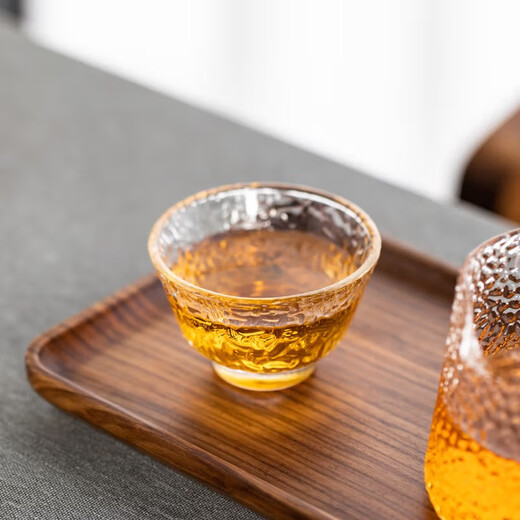 Daixi Kungfu glass small tea cup thickened tea tasting office tea set transparent tea set accessories tea cup tall style 6 pieces