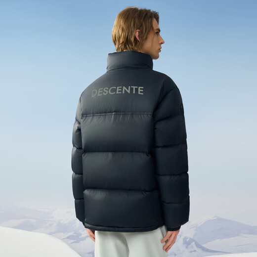 DESCENTE SKI STYLE Same Model for men and women Swiss national team cooperation Light and heat transfer energy storage Short down jacket BK-Night fog black L (175/96A)