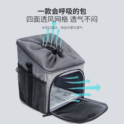 Kako Pet Bike Bag Outing Bike Bike Bag One-Shoulder Crossbody Cat Bag Dog Folding Car Dog Kennel Pet Bike Bag (Can Trail the Front of the Vehicle/Tie the Back Seat + [wakytu] Can bear weight of 15 Jin [Jin equals 0.5 kg] Love Pet