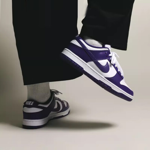 耐克（NIKE）板鞋男鞋夏季新款DUNK Low低帮运动鞋复古休闲鞋【潮】 DD1391-104紫色白 42.5