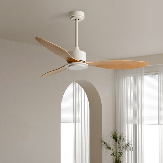 
Weather vane modern industrial style lightless 56-inch ceiling fan restaurant ceiling simple electric fan living room commercial study fan frequency conversion 42-681A black 3 leaf - black leaf remote control