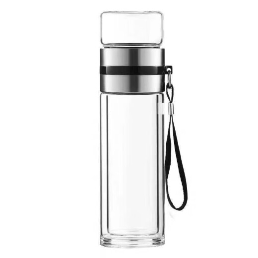 Bilderburg Tea Water Separation Cup Tea Maker Solo Drinking Travel Tea Cup Double-layer Glass Cup Tea Maker Gift Cup Thermos Cup Tea Maker [High Borosilicate] 550ml