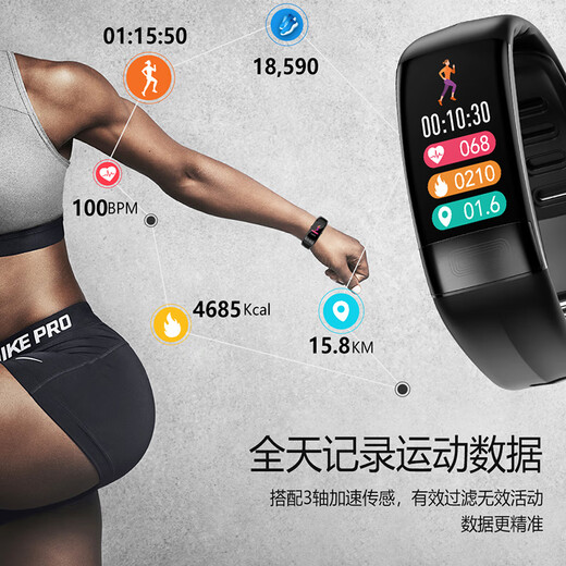 
NIPTW Huawei machine Hongmeng system Apple machine iOS suitable for high-precision health smart blood pressure bracelet heart rate alarm blood oxygen detector electrocardiogram male and female adult sports watch upgraded version dark blue